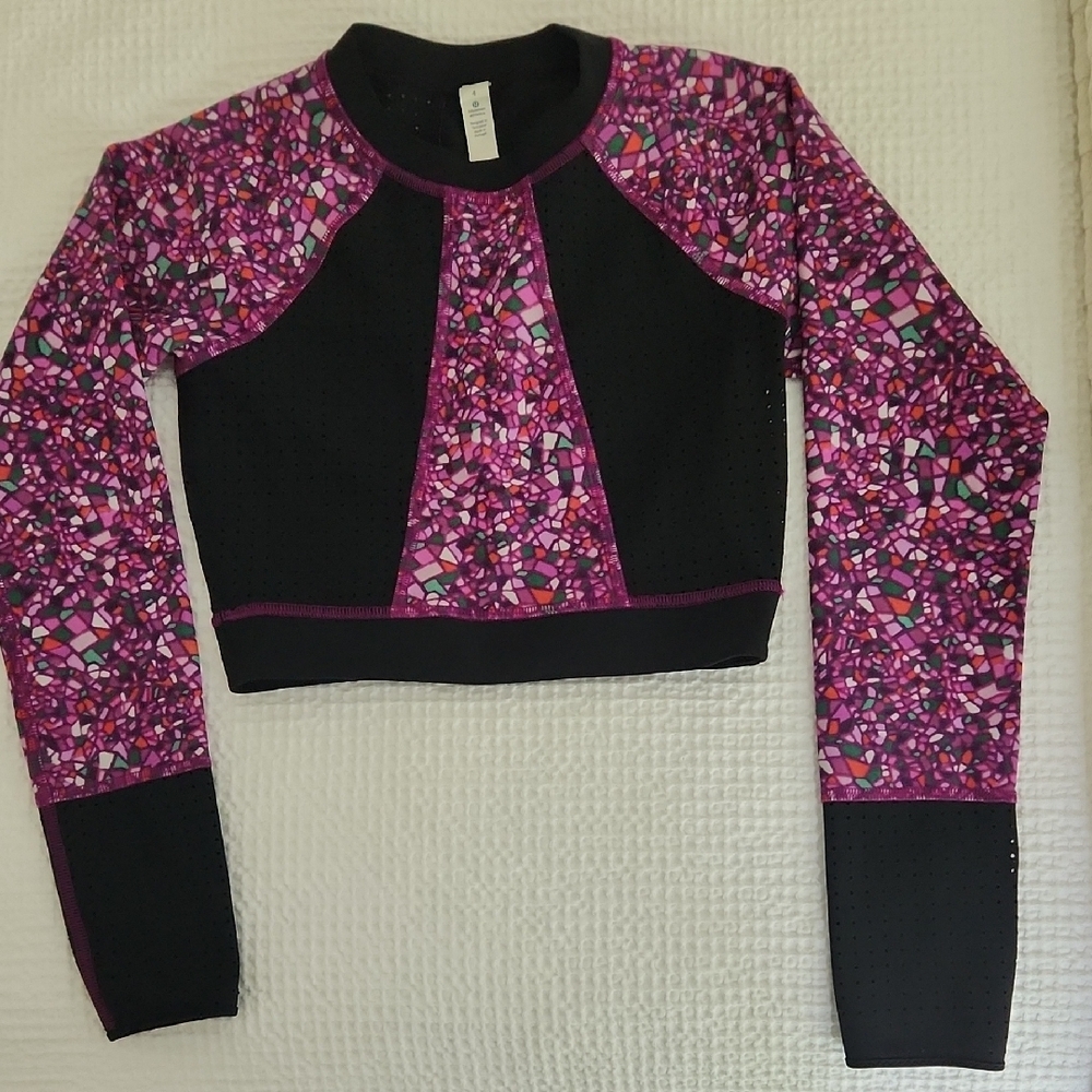 Lululemon Athletica Purple Mosaic Crop Top